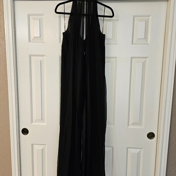 Rossini Halter Jumpsuit with Chiffon - Picture 7 of 11